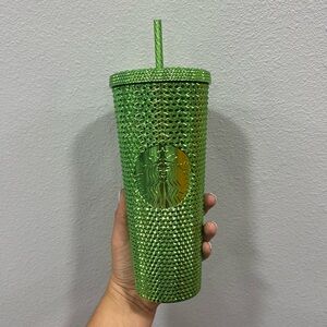 Green Studded Starbucks Cup